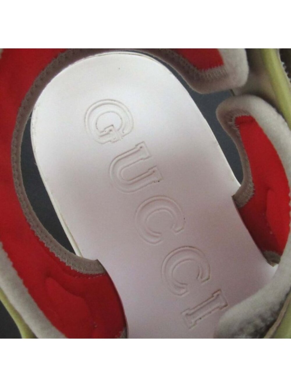 Gucci Mesh Velcro Sandals Size 34 Beige Multicolor - Picture 7 of 10